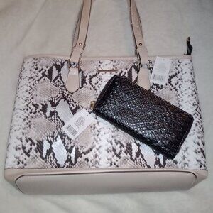 Snake Pattern/Textured Purse & Wallet Lot/Set